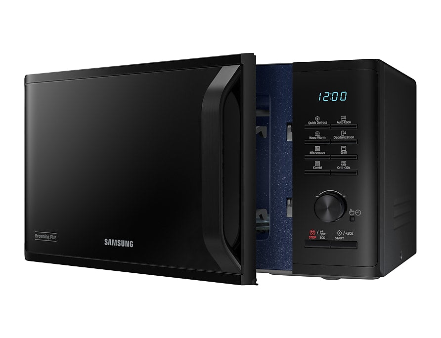 Samsung Grill-Mikrowelle MG23K3505AK – 23 l, Grill & Keramikboden, 800 W – Schwarz