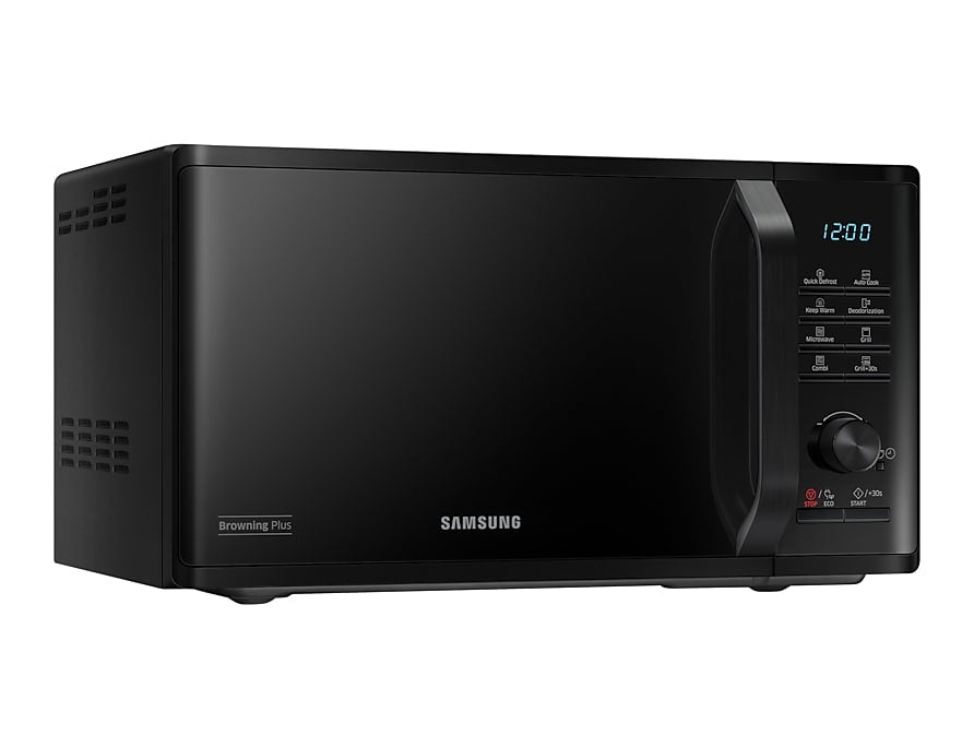 Samsung Grill-Mikrowelle MG23K3505AK – 23 l, Grill & Keramikboden, 800 W – Schwarz