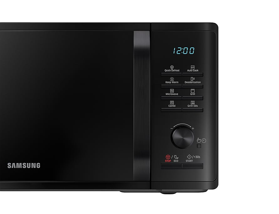 Samsung Grill-Mikrowelle MG23K3505AK – 23 l, Grill & Keramikboden, 800 W – Schwarz