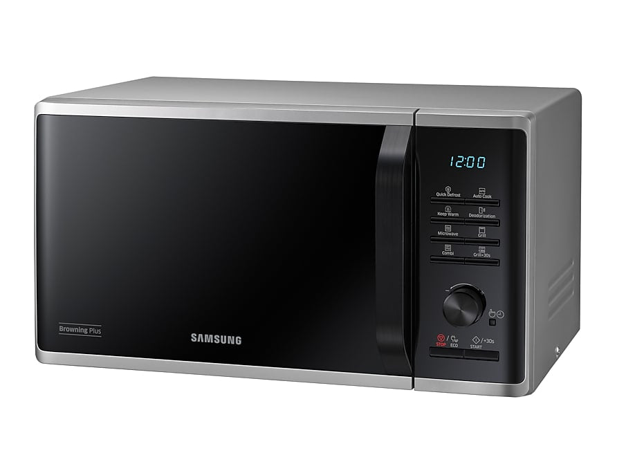 Samsung Grillmikrowelle MG23K3505AS – 23 l, Grill- & Warmhaltefunktion, 800 W – Silber