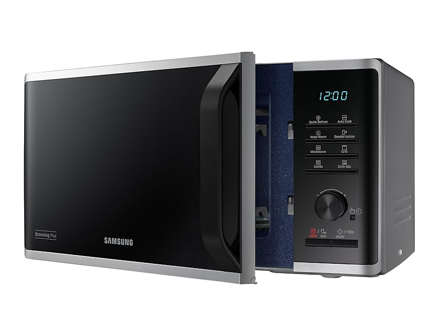 Samsung Grillmikrowelle MG23K3505AS – 23 l, Grill- & Warmhaltefunktion, 800 W – Silber