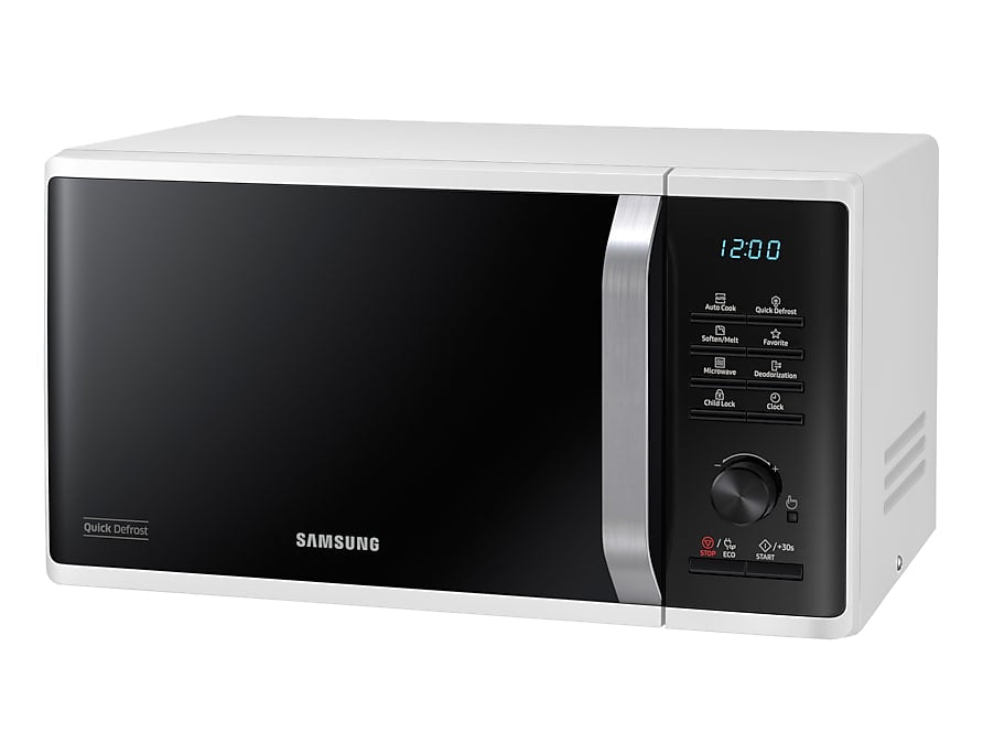 Samsung Solo-Mikrowelle MS23K3515AW/SW – 23 l, Keramikboden, 800 W – weiss/schwarz