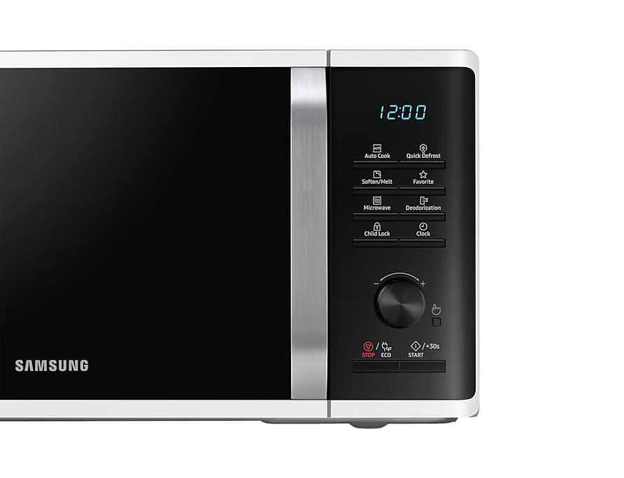 Samsung Solo-Mikrowelle MS23K3515AW/SW – 23 l, Keramikboden, 800 W – weiss/schwarz