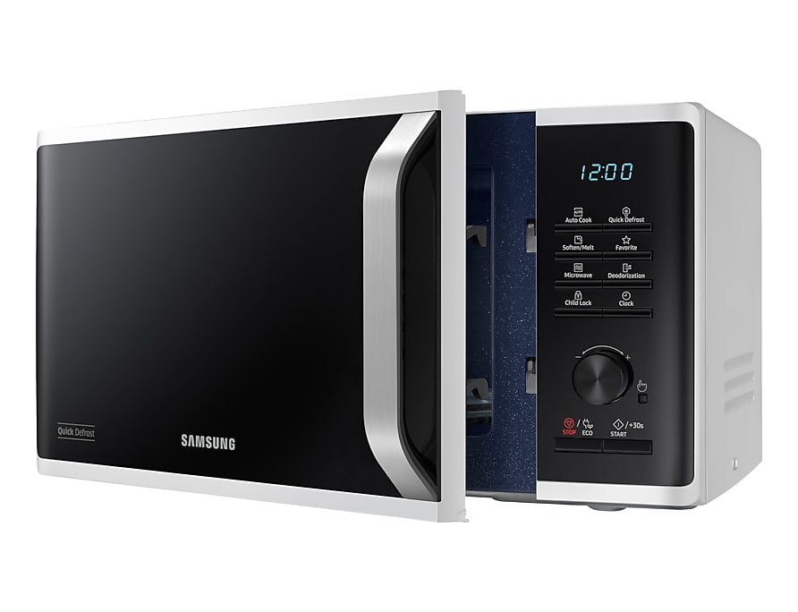 Samsung Solo-Mikrowelle MS23K3515AW/SW – 23 l, Keramikboden, 800 W – weiss/schwarz
