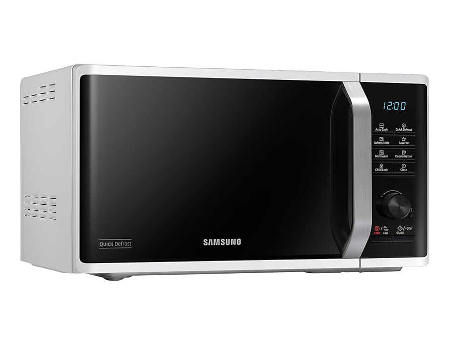 Samsung Solo-Mikrowelle MS23K3515AW/SW – 23 l, Keramikboden, 800 W – weiss/schwarz