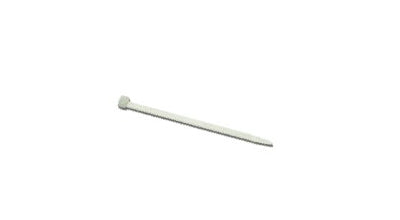 VR Technics Kabelbinder, 140×2,5 mm, 100er-Pack, selbstschliessend, UL 94 V2, -35 °C bis +85 °C – transparent