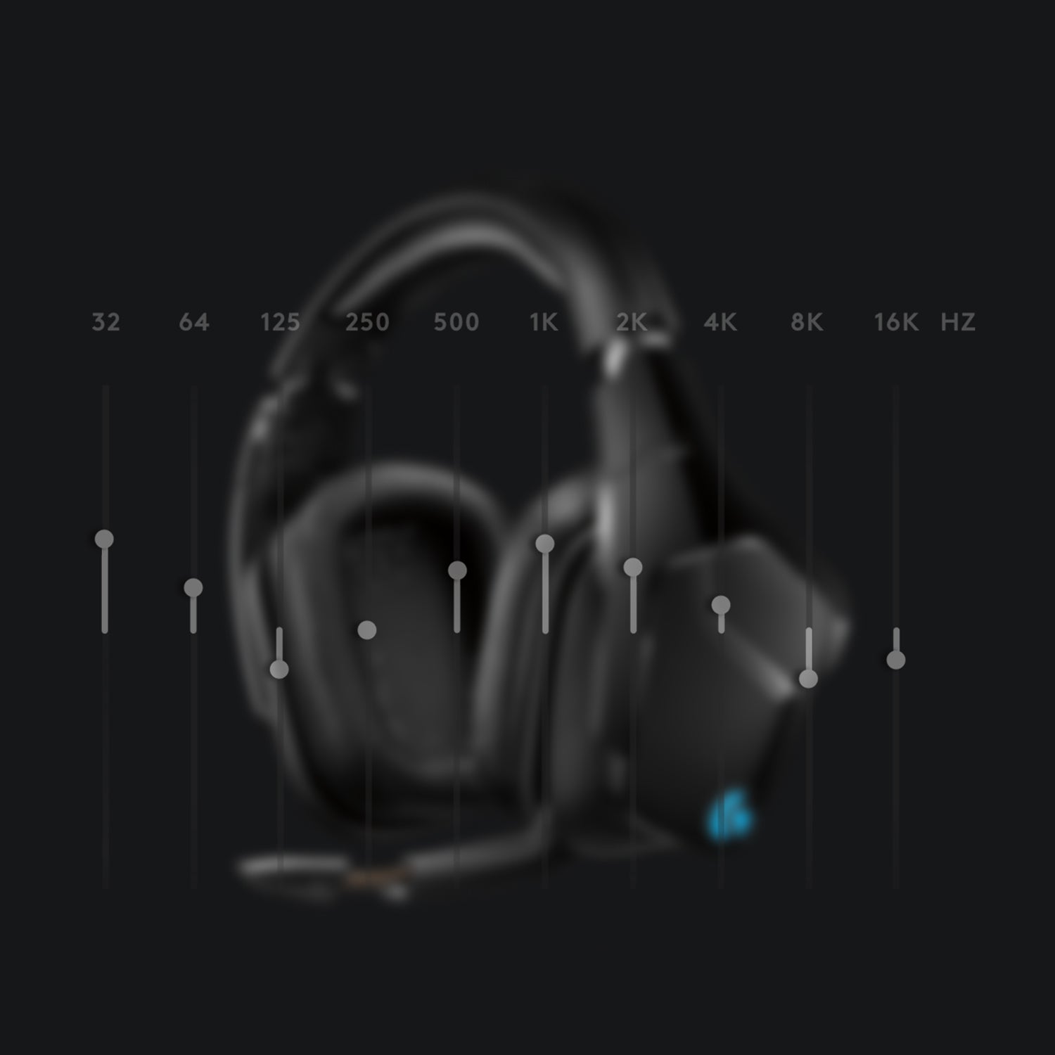 Logitech G G935 Gaming-Headset – Over-Ear, Stereo, Kabel + BT, ANC, mit USB-A-Dongle, Schwarz/Blau