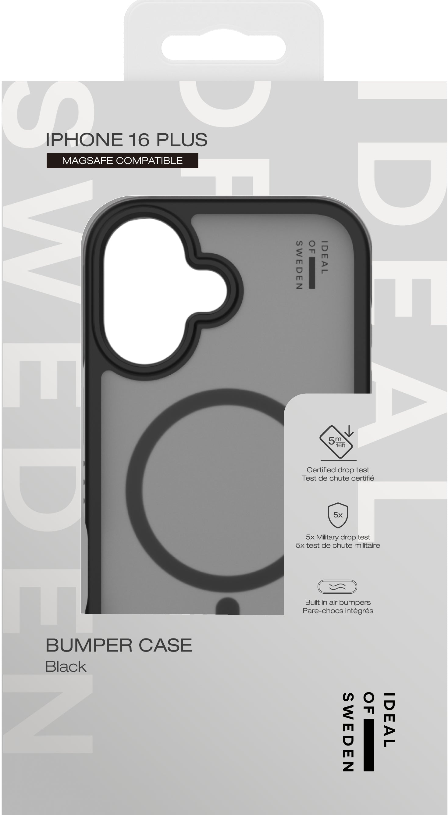Ideal of Sweden – Backcover – für Apple iPhone 16 Plus – schwarz – PC, MagSafe-kompatibel