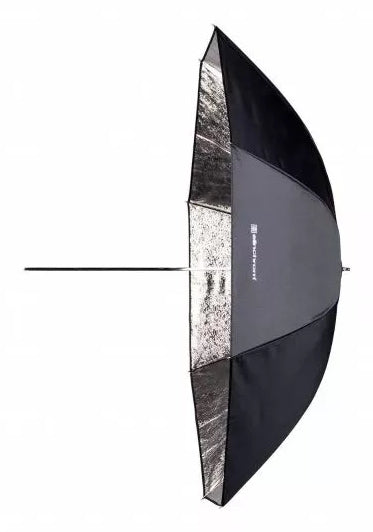 Elinchrom Schirm 105 cm Schirm – Silber/Schwarz – für Elinchrom-Systeme mit 7 mm Schirmhalterung