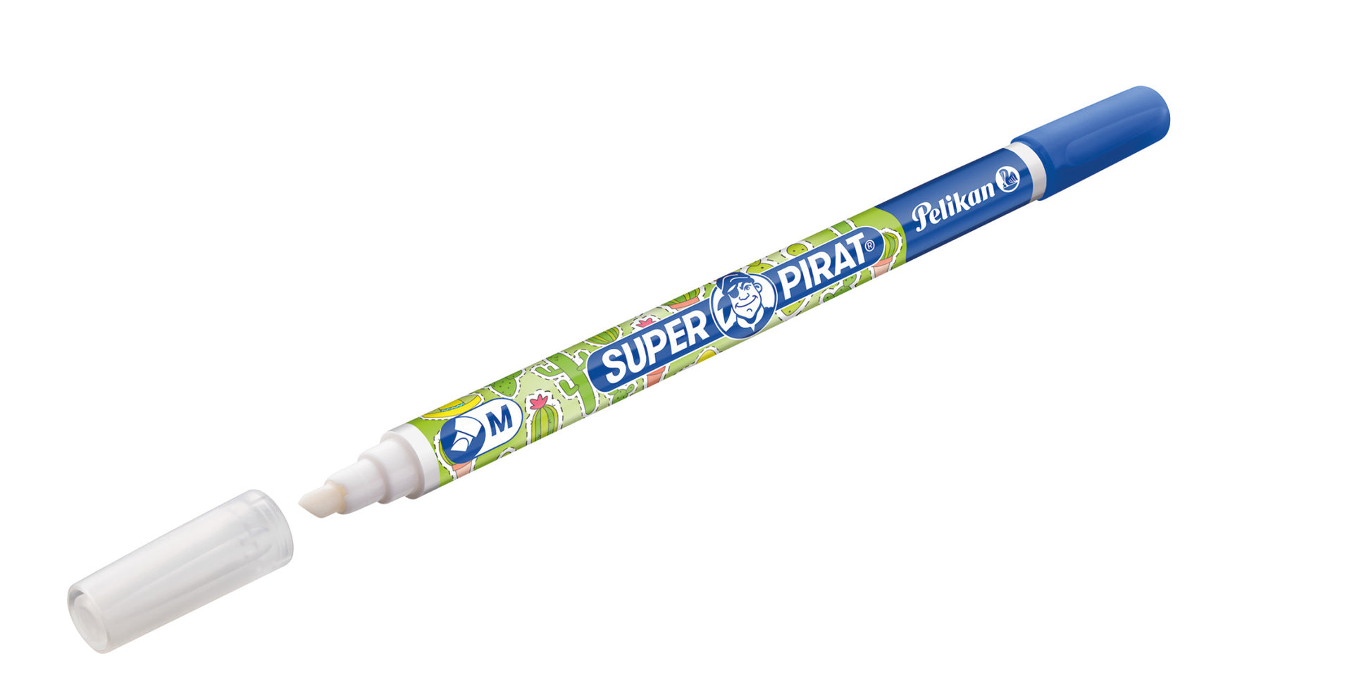 Pelikan Super Pirat Tintenlöscher – Keilspitze, Blau, Für Linkshänder Geeignet, Packung, 50 Stk.