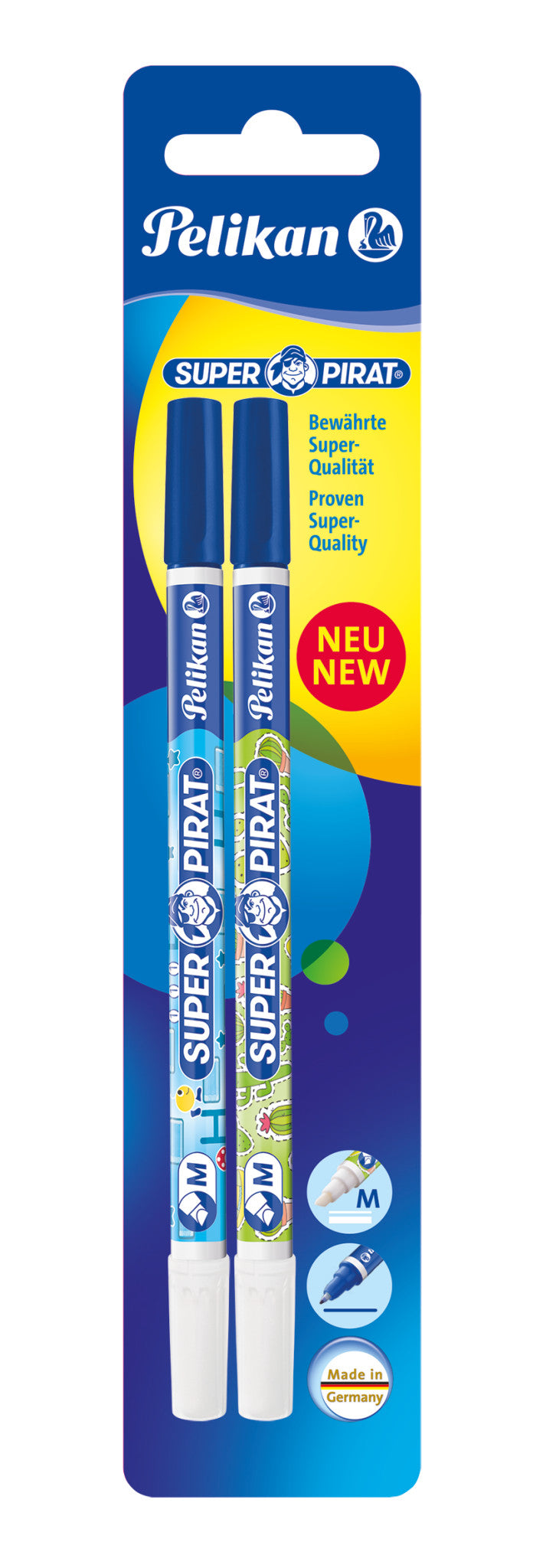 Pelikan Tintenlöscher – Keil – Blau – Blister 2 Stk.