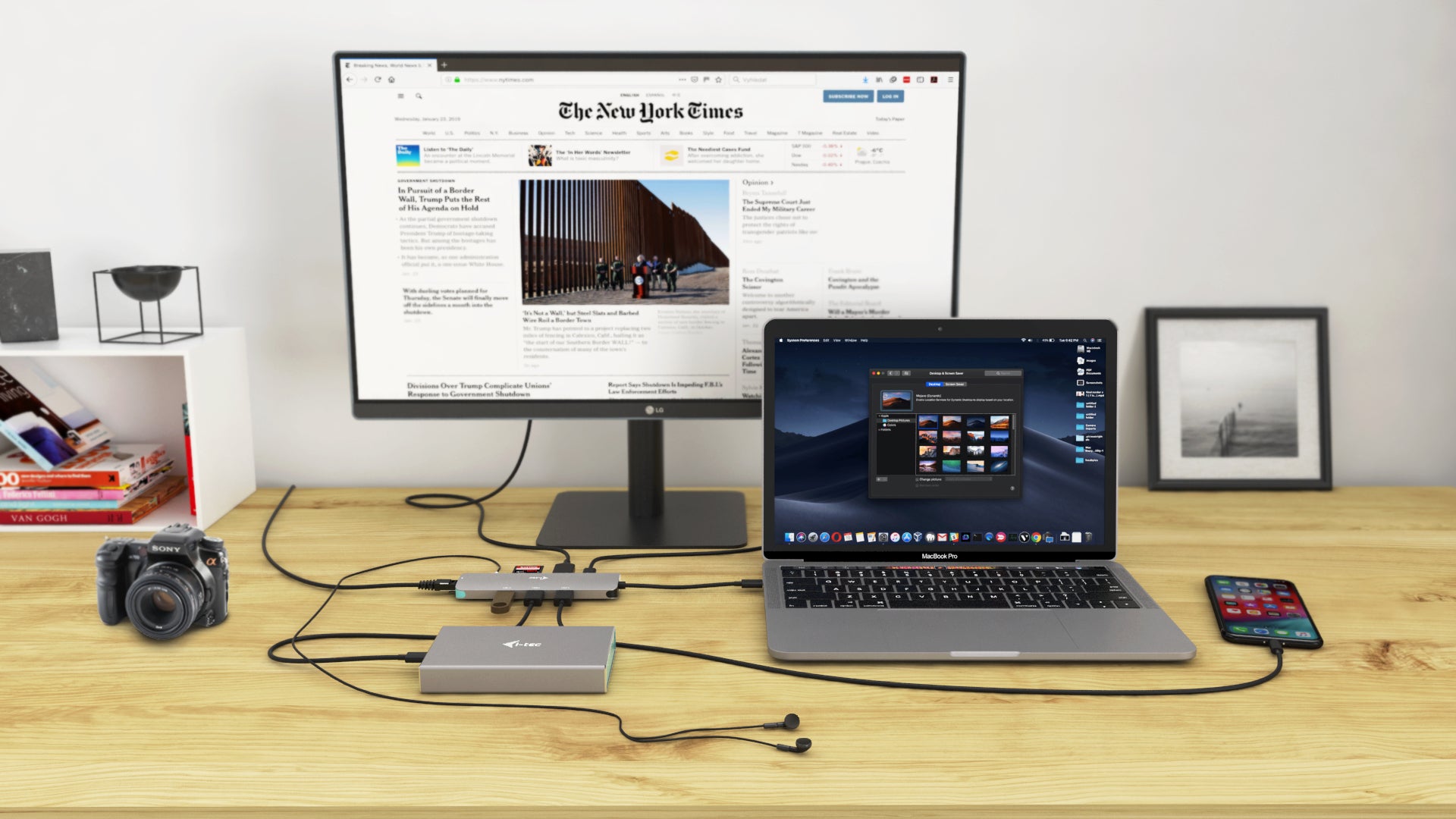 i-tec MetalNano Dockingstation – USB-C, 1× HDMI, 3× USB-A, 100 W PD, GbE, SD/microSD, für Windows/Mac/Linux