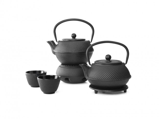 Bredemeijer Teekanne Jang – 800 ml, Gusseisen, Schwarz, mit Edelstahlfilter, für Induktion