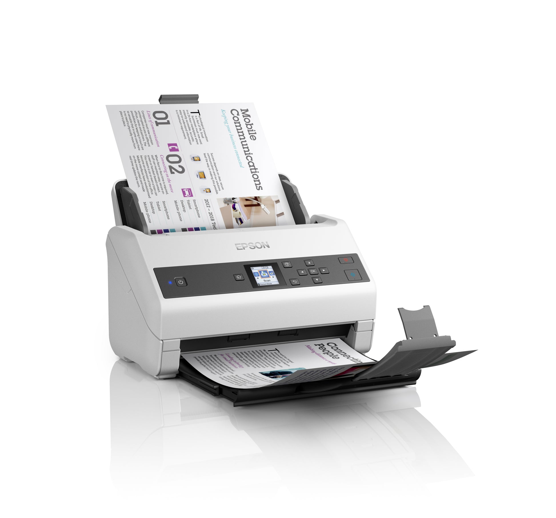 Epson WorkForce DS-970 – Dokumentenscanner, A4, Duplex, 85 ppm, 600 dpi, ADF 100 Blatt, USB