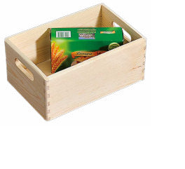 Kesper 69400 Aufbewahrungsbox – Kiefernholz – Natur – mit Griff, FSC – 300 × 140 × 300 mm