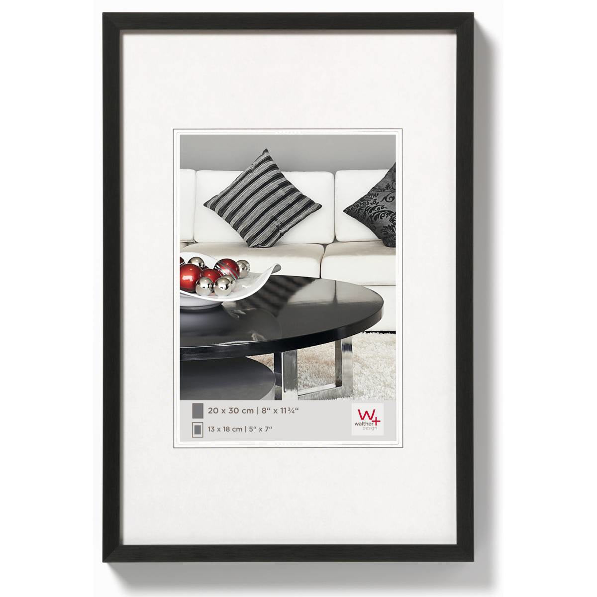 Walther Design Wechselrahmen Stuhl, Kunststoff, Schwarz, 21 × 29,7 cm, mit Aufhänger – eco:plus