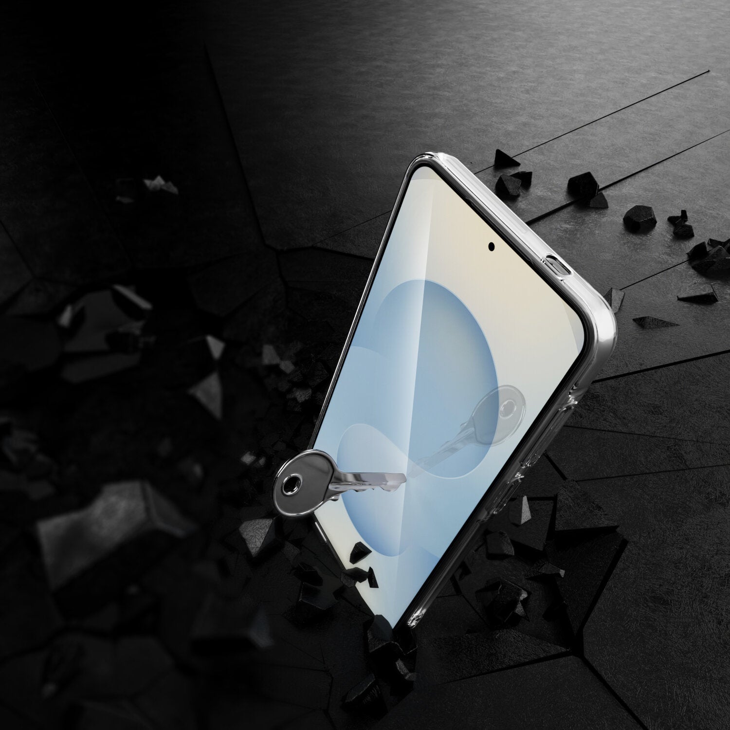 4smarts Backcover – für Samsung Galaxy A57 5G, PC+Gehärtetes Glas, Transparent, Displayschutz