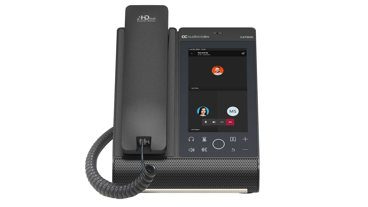 AudioCodes C470HD – Total Touch, für Microsoft Teams, PoE, LAN (RJ45), schwarz