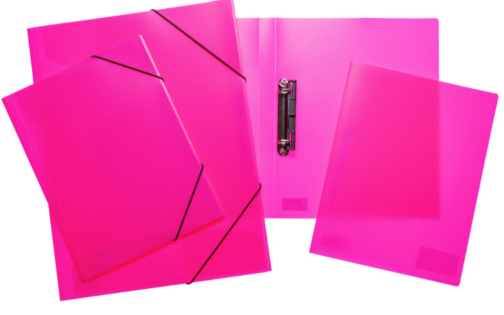 HERMA Schnellhefter – A4, PP, Neonpink, Sichttasche, 1 Stück