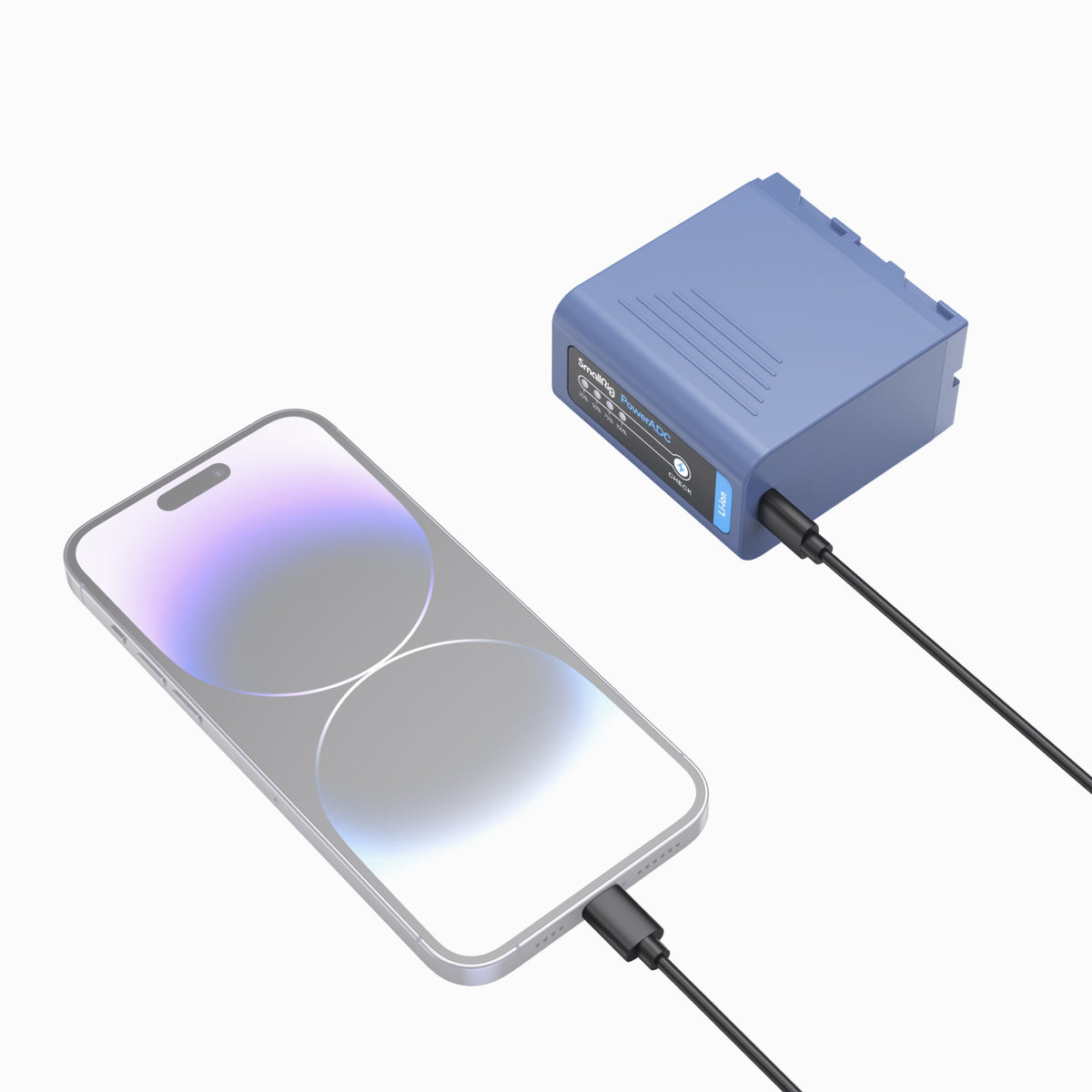 SmallRig NP-F970 Akku 10'500 mAh, 7,27 V – USB-C – für Kamera, LED-Videoleuchte, Monitor u. a. – Blau