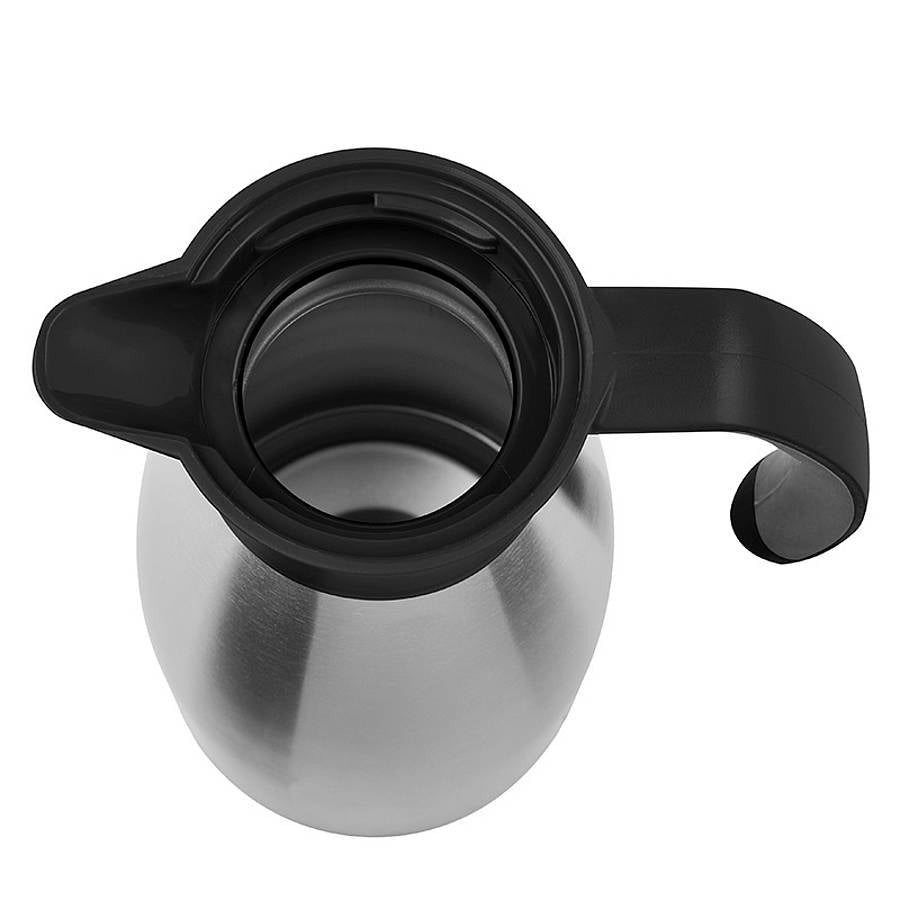 EMSA Thermoskanne Soft Grip – 1,5 l, Edelstahl, Schwarz, auslaufsicher