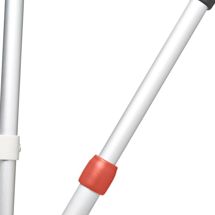 OXO Good Grips Kehrgarnitur – 28 cm, Kunststoff, Schwarz/Rot/Weiss, Teleskopstiel 99,06–130 cm