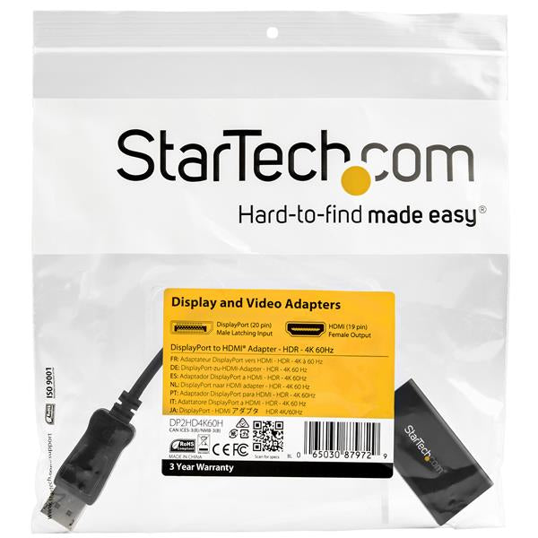 StarTech.com DisplayPort-auf-HDMI-Adapter, HDR