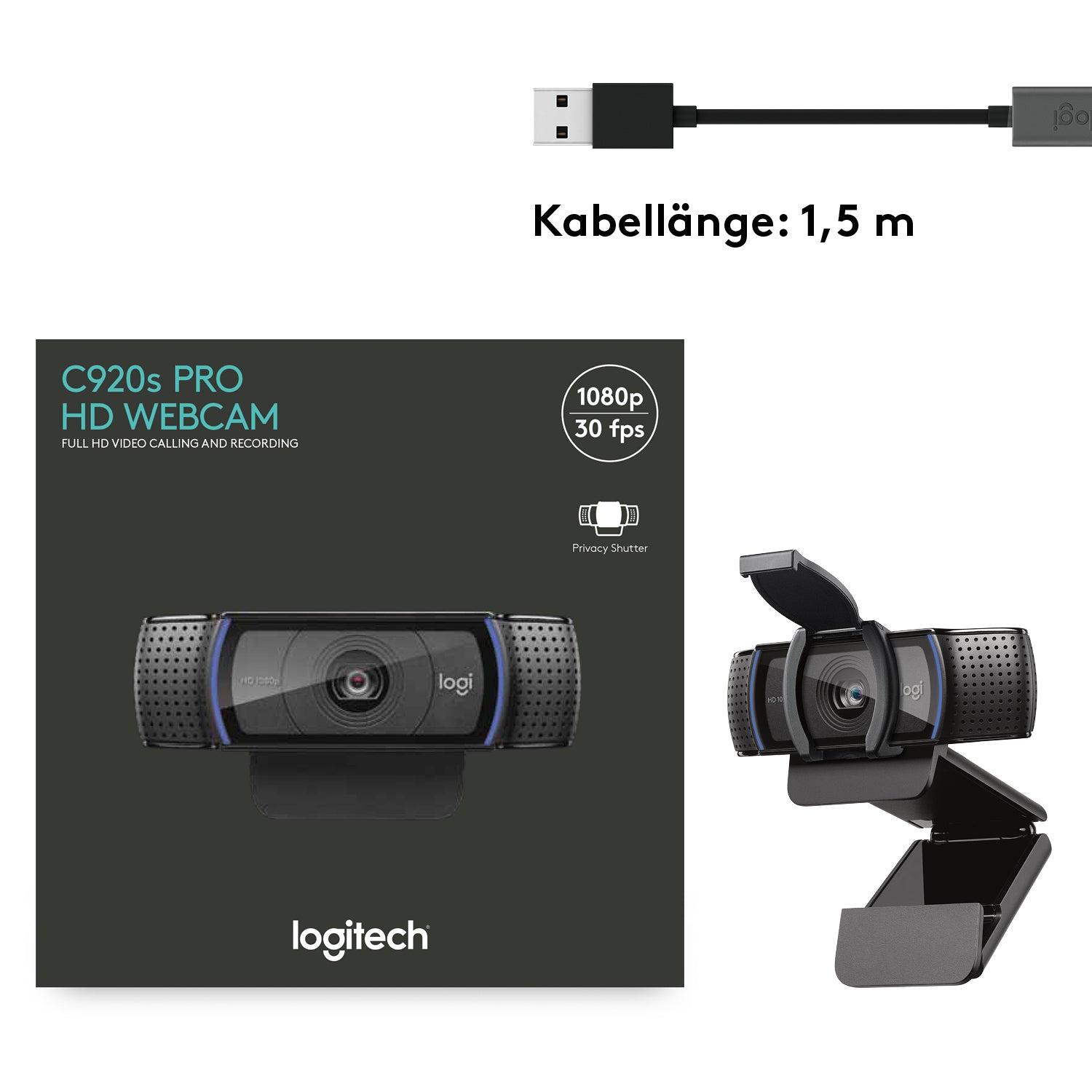 Logitech C920S Pro – Webcam