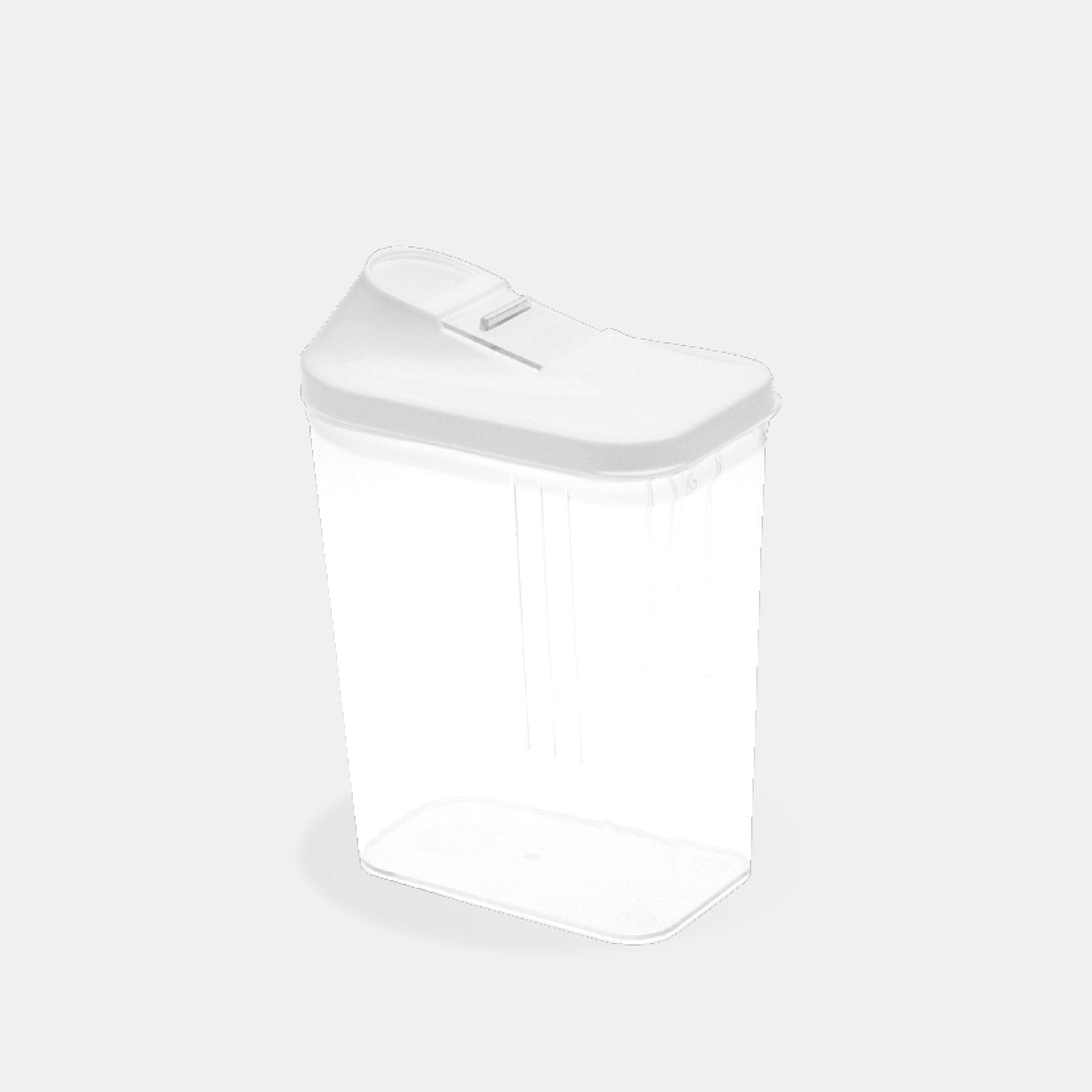 keeeper Vorratsdose 1,5 l, 11,5 × 7 × 21 cm, Polypropylen (PP), BPA-frei, transparent/weiss