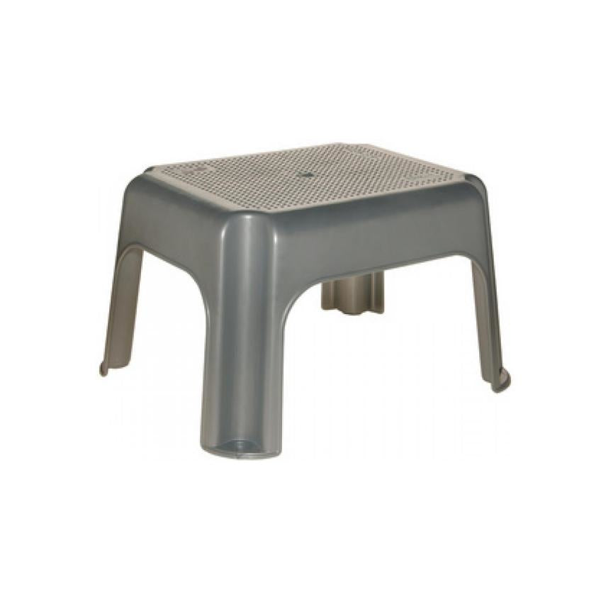 keeeper tim Tritthocker – Polypropylen – Grau – 365 × 240 × 300 mm – 150 kg – Rutschfest, Stapelbar