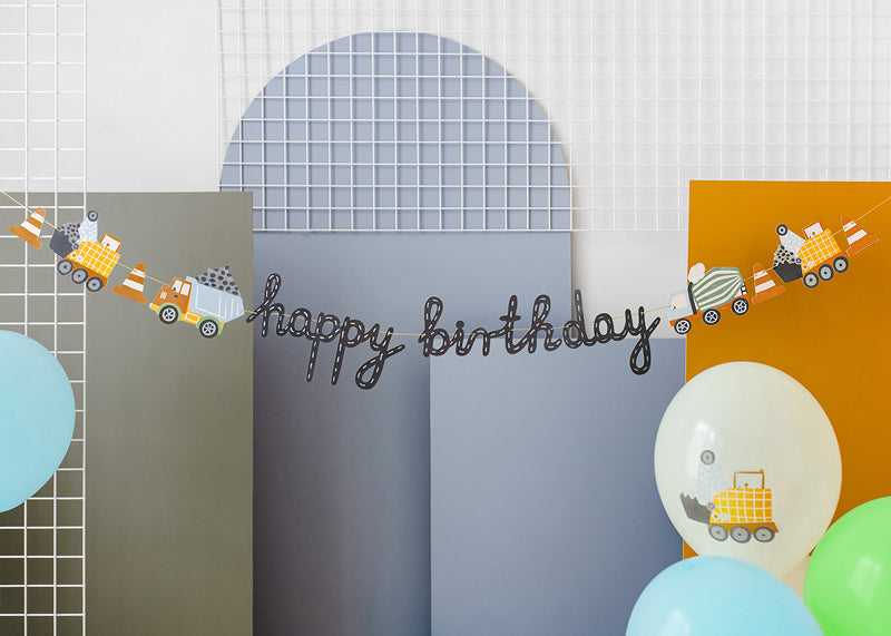 PartyDeco Luftballons Baustelle – mehrfarbig – Ø 30 cm – Latex – 6 Stk