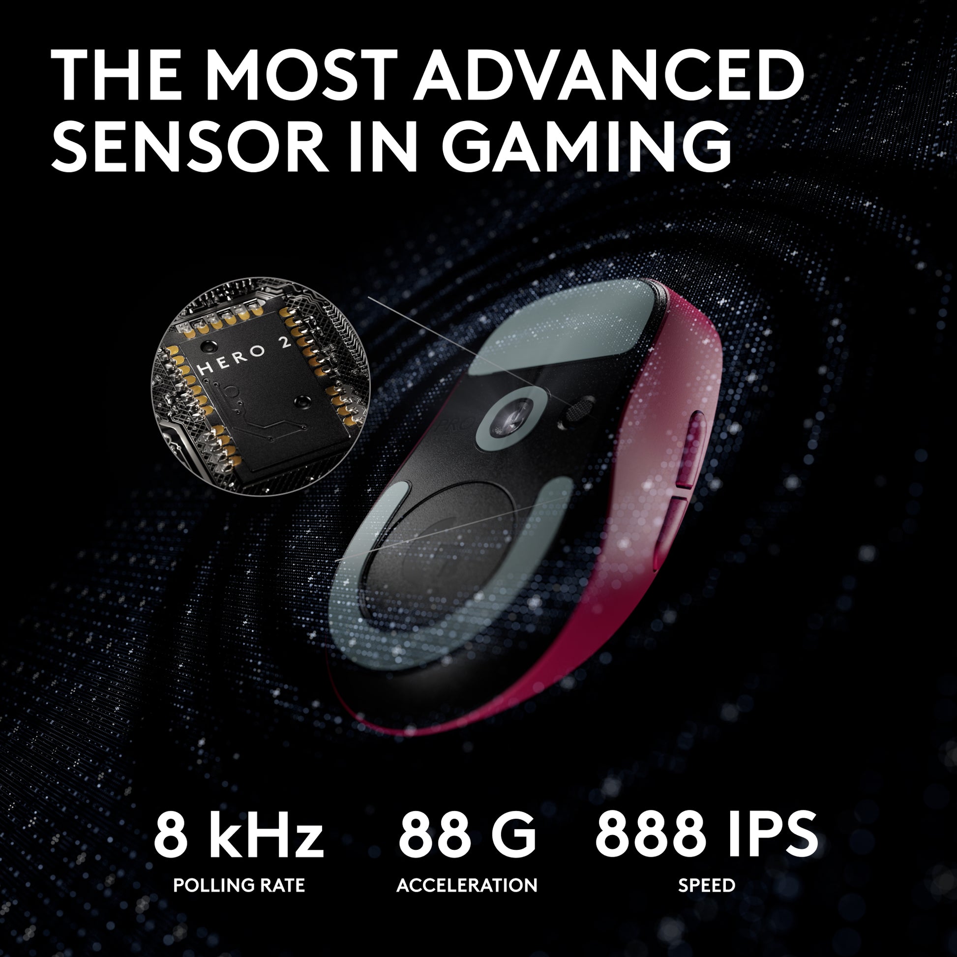 Logitech G G PRO X SUPERLIGHT 2 – Gaming-Maus – Kabellos (2,4 GHz), 32000 DPI, Rechts, Magenta