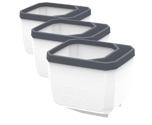 Gusta Garden Kräutertopf – für Innen und Aussen – 50 × 14,9 × 14,5 cm – Polypropylen, weiss – 3-teilig