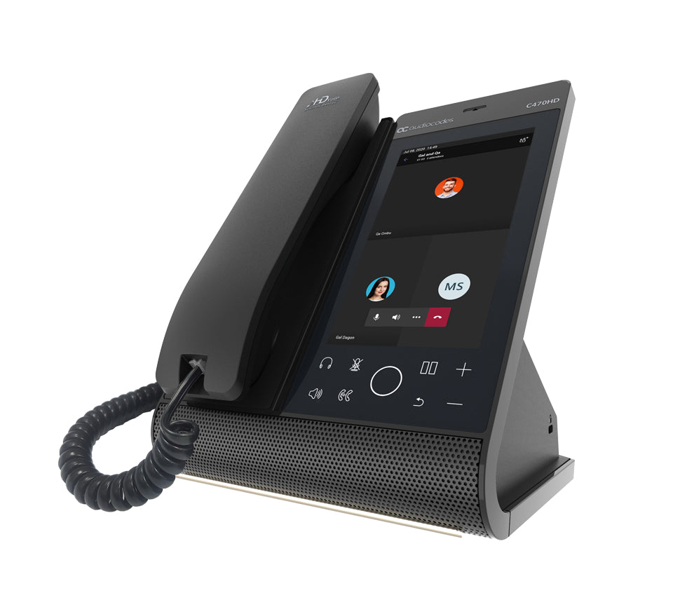 AudioCodes C470HD – Total Touch, für Microsoft Teams, PoE, LAN (RJ45), schwarz