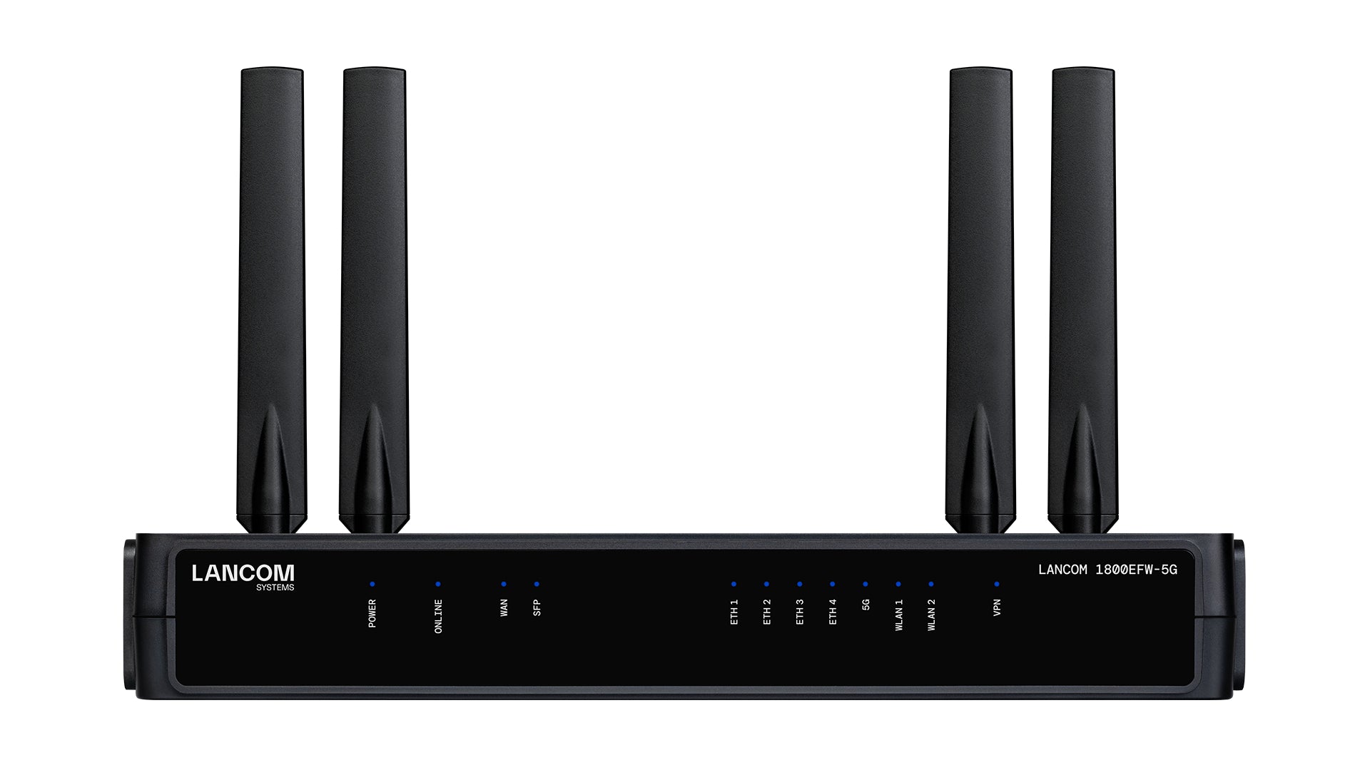 LANCOM Systems LANCOM 1800EFW-5G – 5G SD-WAN Router, 4× GbE, MiniSIM, Wandmontage, Schwarz