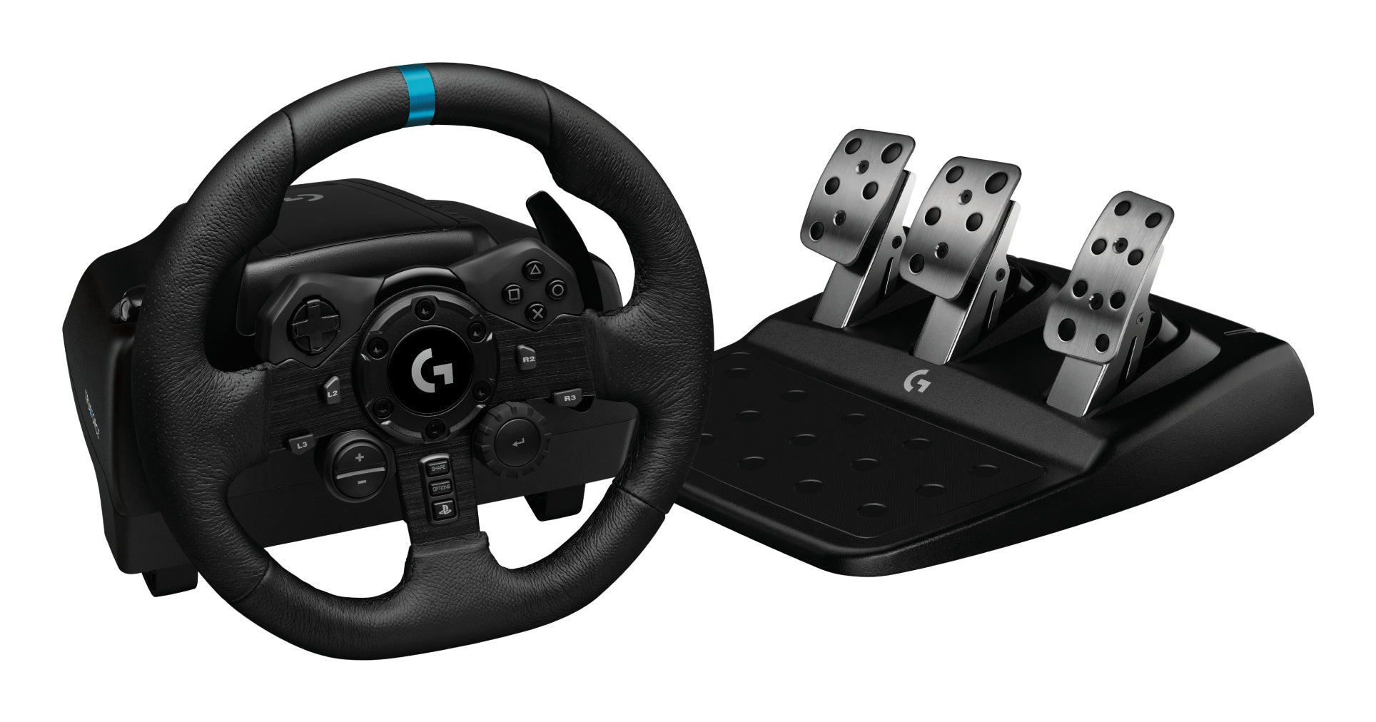 Logitech G G923 – Joystick – USB (kabelgebunden), für PC, PlayStation 4 & PlayStation 5, Force-Feedback
