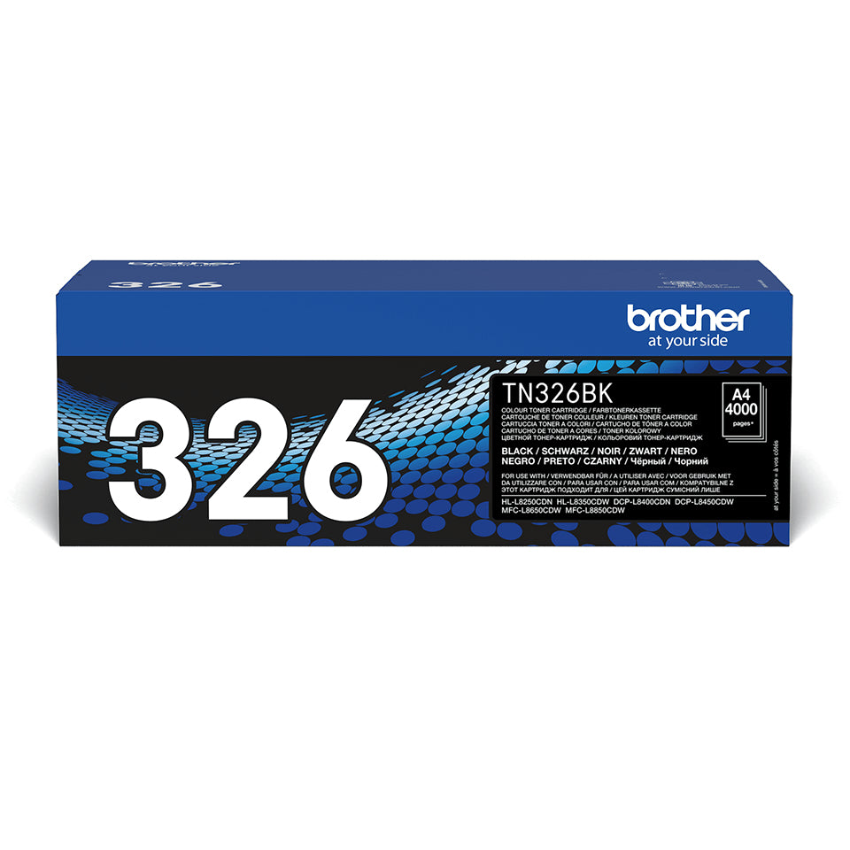 Brother Toner TN-326BK – schwarz, 4000 Seiten – für HL-L8250CDN/HL-L8350CDW
