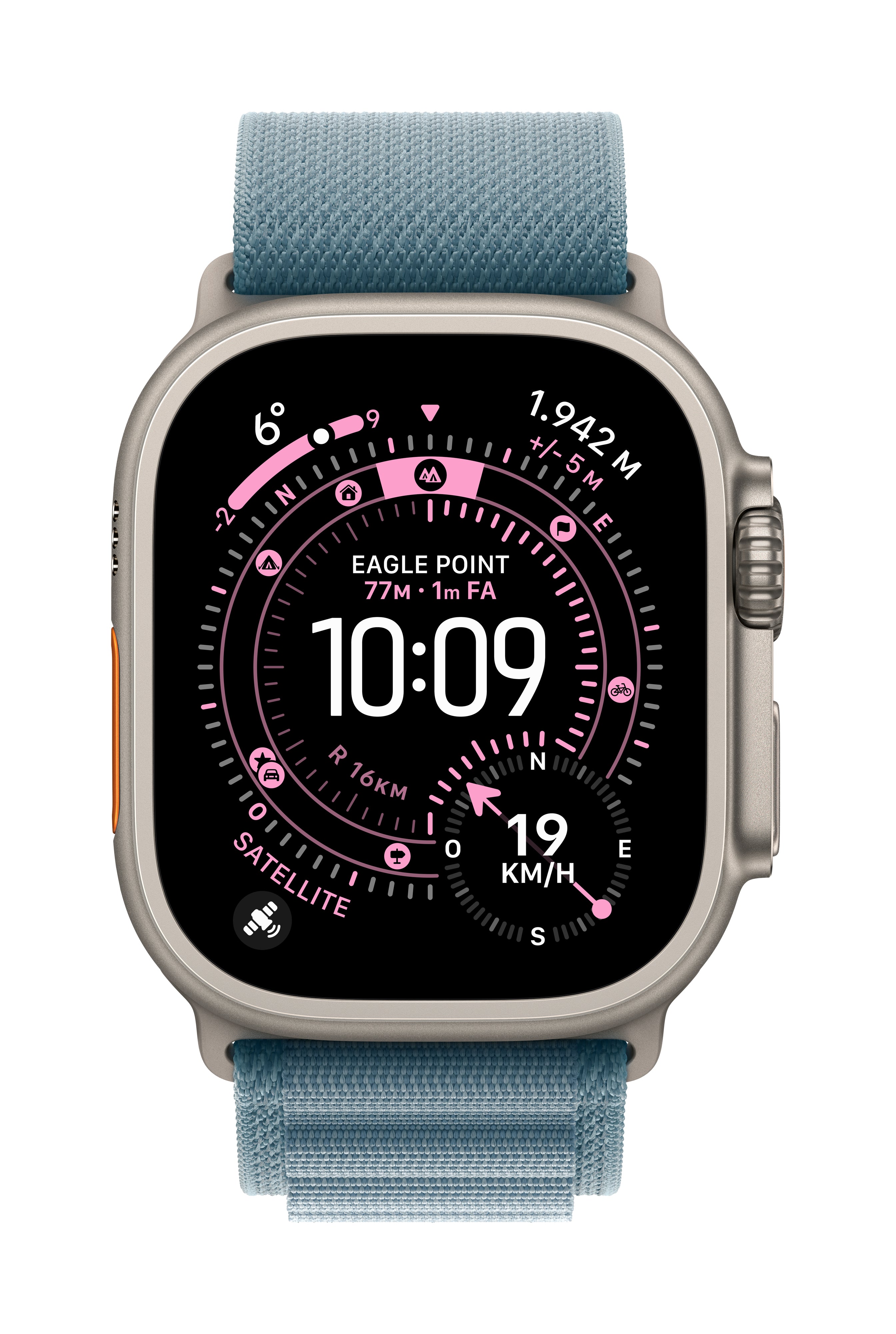Apple Alpine Loop – Hellblau, S, für Apple Watch
