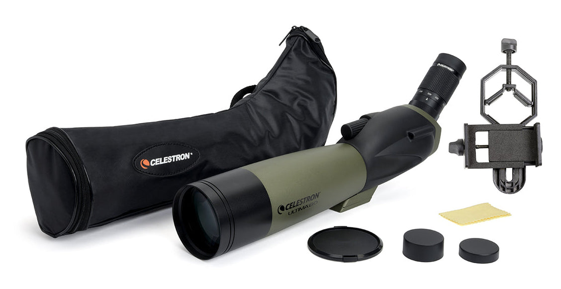 Celestron Ultima 80 A – 20–60×, 80 mm Objektiv, BaK-4, wasserfest, schwarz