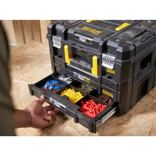 Stanley Werkzeugkasten FatMax TSTAK, 333 × 335 × 324 mm, Kunststoff, schwarz, Belastbarkeit 37,5 kg