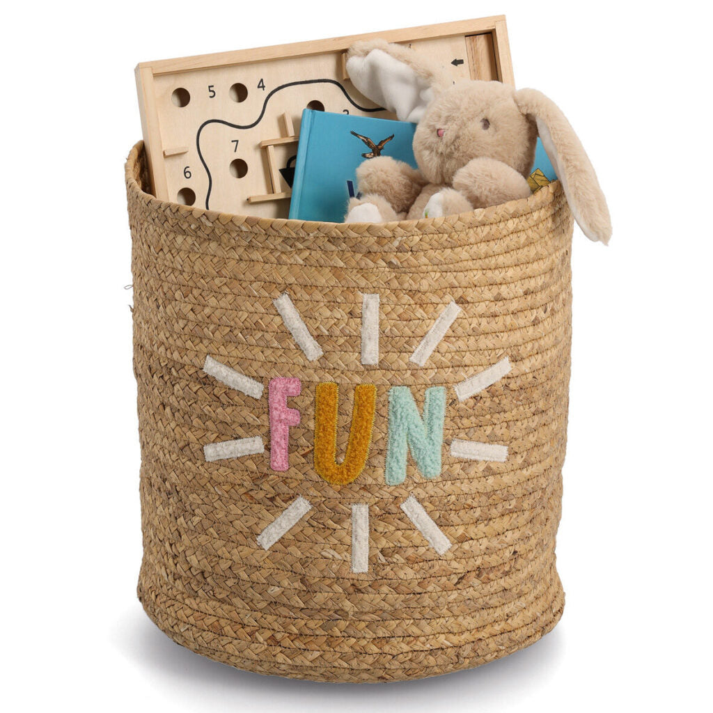 Zeller Present FUN Aufbewahrungskorb – Wasserhyazinthe – Natur – Ø 340 × 350 mm
