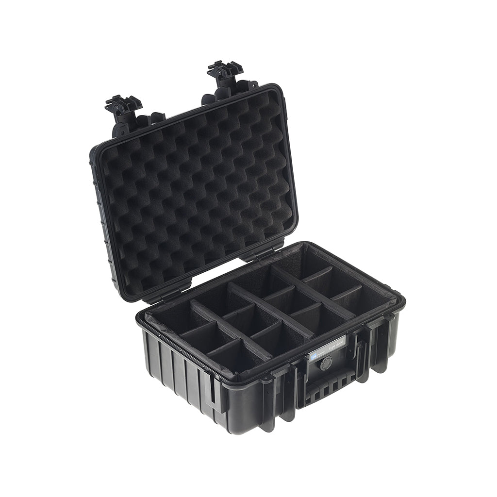 B&W Cases B&W – Aufbewahrungsbox, Typ 4000 RPD, 180 × 420 × 325 mm, schwarz