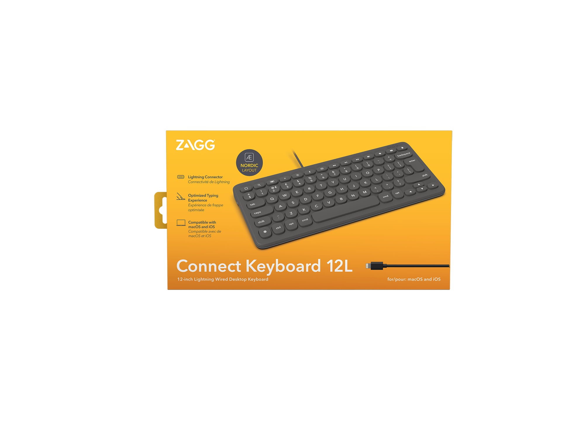 ZAGG Connect – Tastatur, kabelgebunden (Lightning), Dunkelgrau – für iPad (12")