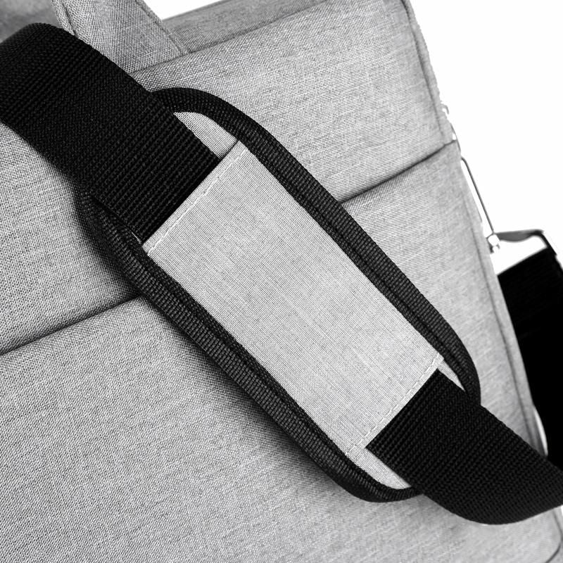 eSTUFF Notebook-Tasche 15,6" – Abnehmbarer Schultergurt, Trolley-Haltegurt – Grau