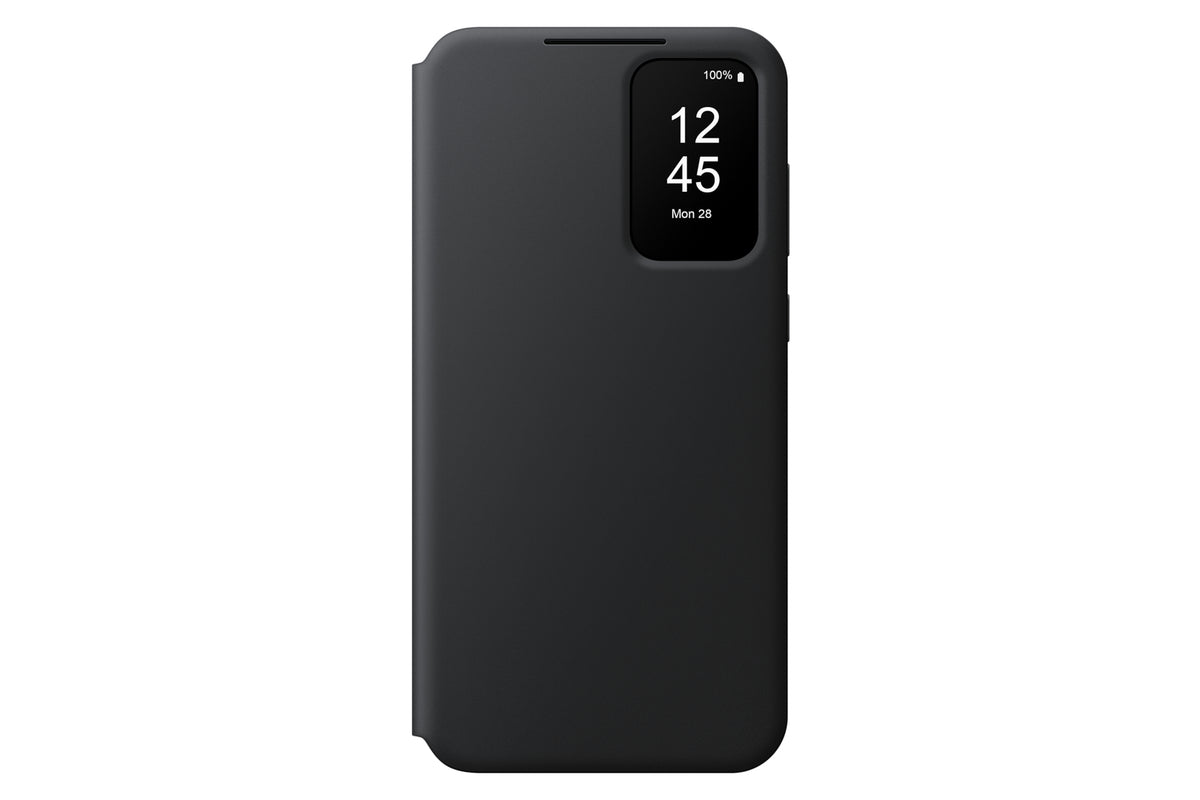 Samsung Smart View Wallethülle – für Samsung Galaxy A35, mit Kartenfach, Schwarz, Smart View Fenster