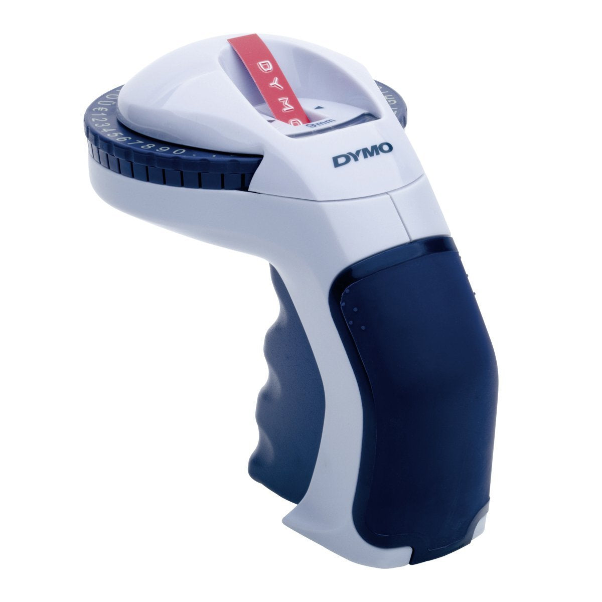 DYMO Omega – Beschriftungsgerät für Prägebänder 9 mm, Schrifthöhe 3,7 mm, Soft-Touch-Griff