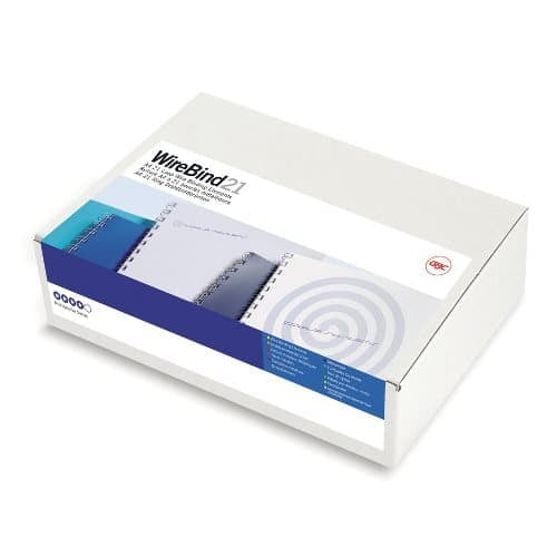 GBC Bindedisc-Ringe – für A4, US-Teilung 21 Ringe – Ø 6 mm, schwarz, Draht – 100 Stk.