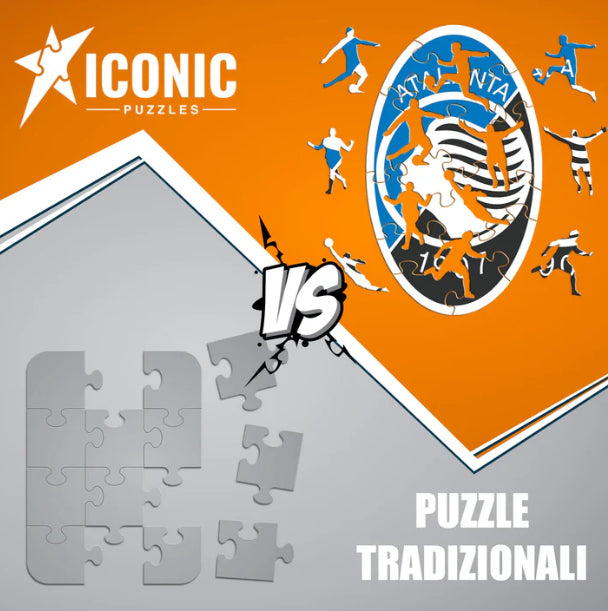 Iconic Puzzles Atalanta BC - Logo – Logikspiel, 1 Spieler, ab 14 Jahren, mehrsprachig