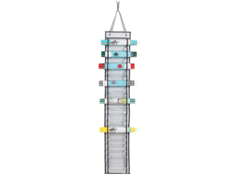 FTM F02433 Wandhalterung 24 Fächer, mit Haken – einfarbig – 220 × 1'260 mm