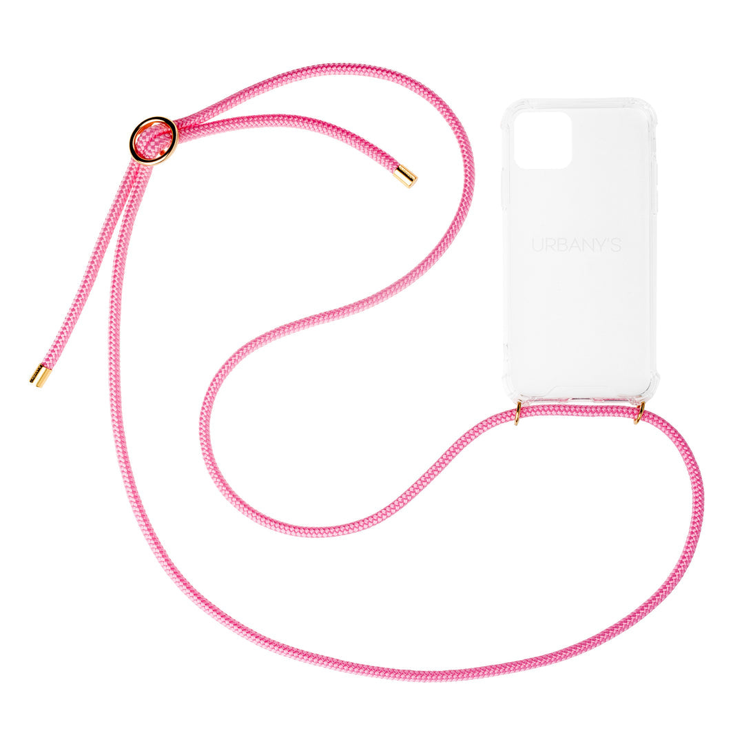 Urbany's Necklace-Hülle – für Apple iPhone 17 Pro – silber/rosa